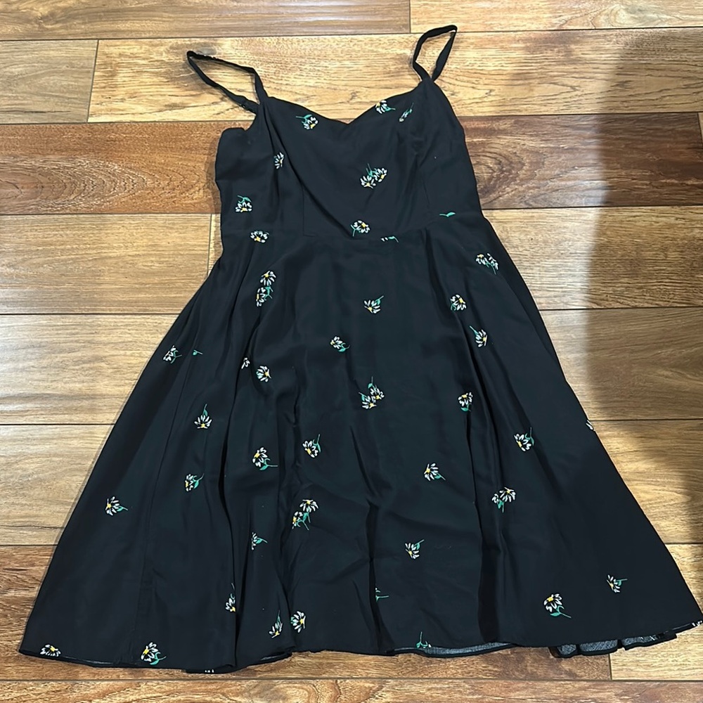 Old Navy Black and White Spaghetti Strap Mini Sundress